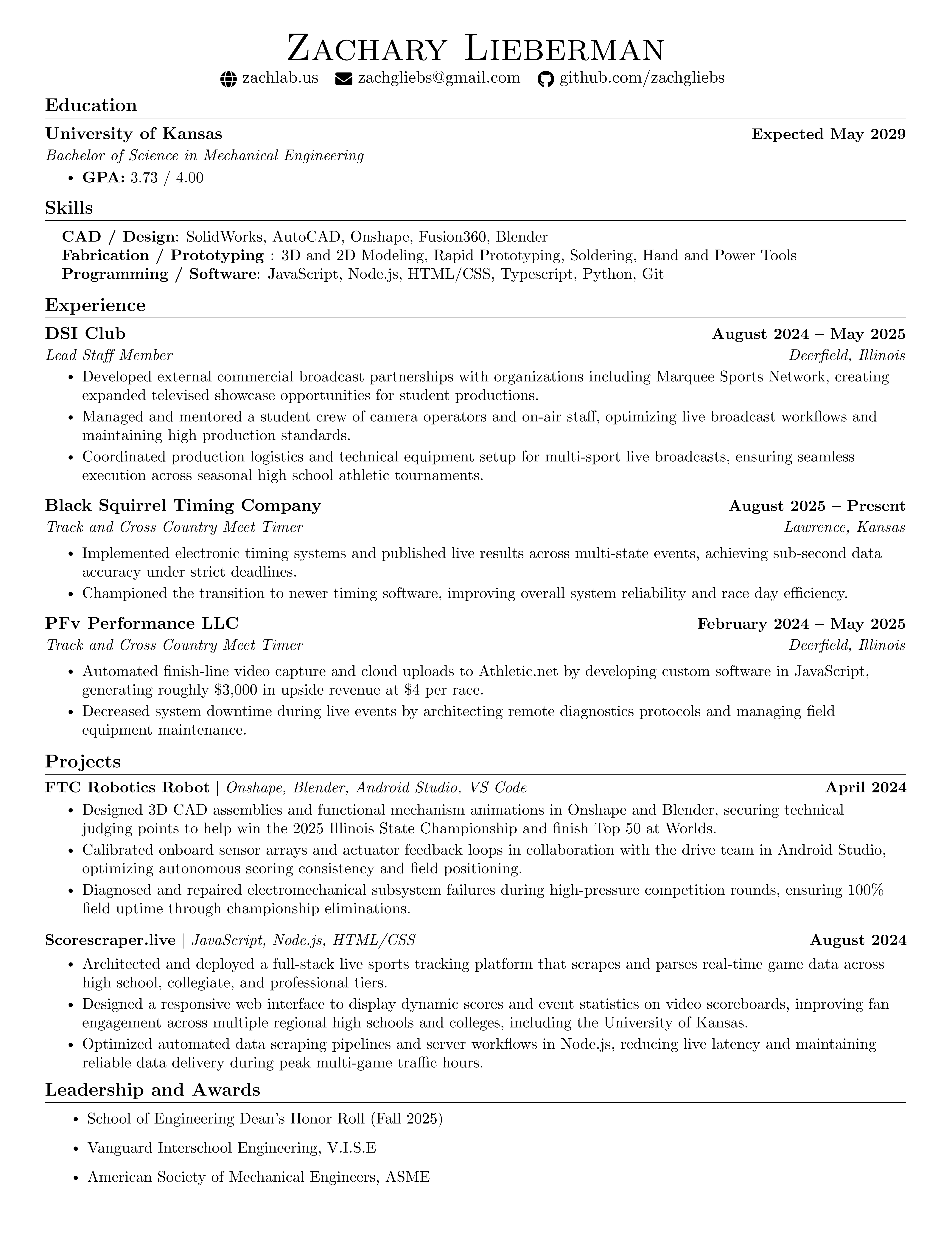 Zach Lieberman's resume